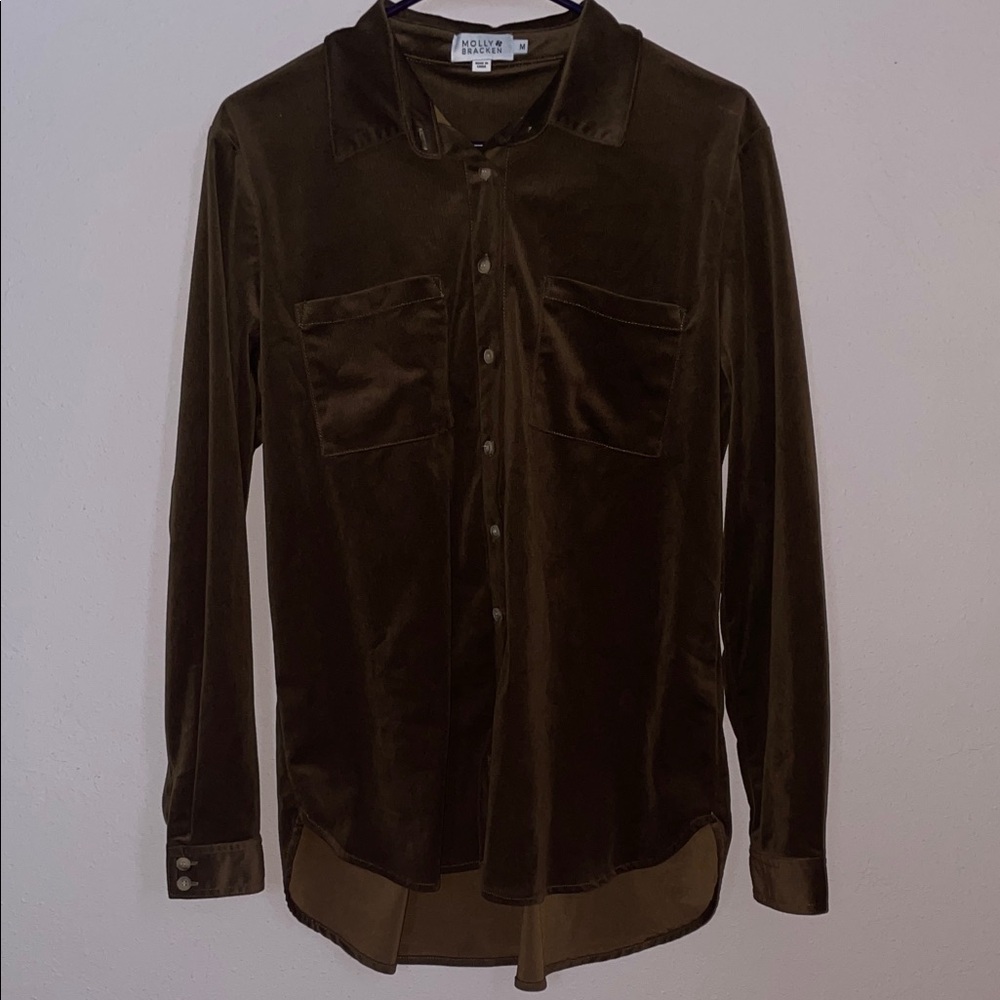 Molly Bracken Brown Button Down Shirt